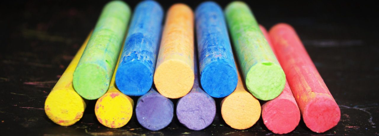 Coloured chalk representing Ontario teachers seeking safety measures as schools reopen