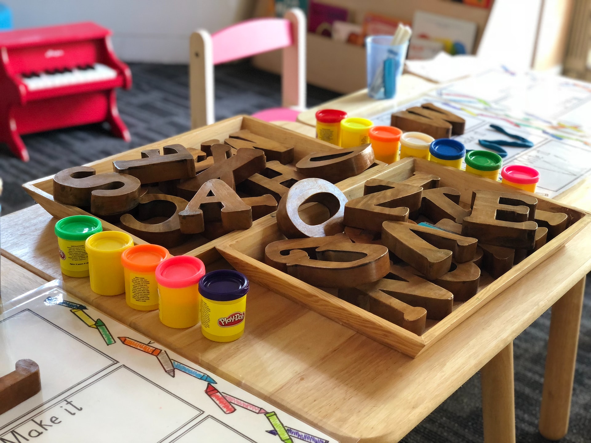 Acitivity table in children's daycare