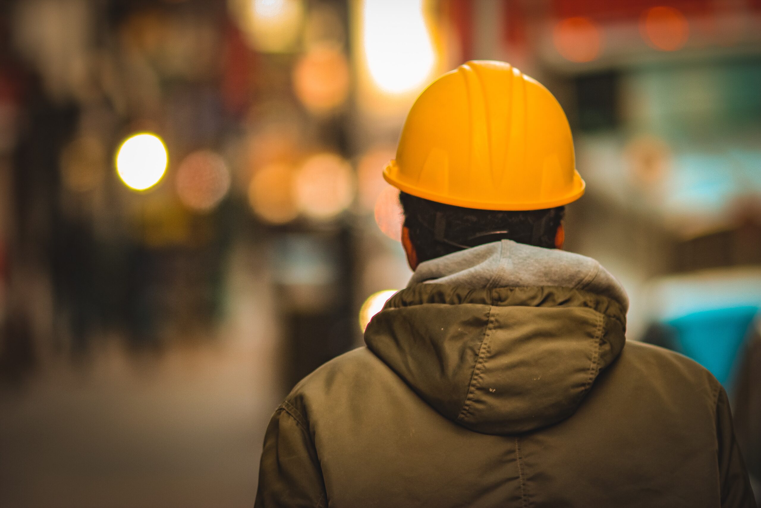 Hardhat on construction worker representing access to long term disability benefits when on leave